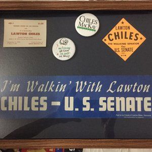 Political Collectible! Framed Walkin' Lawton Shadowbox!